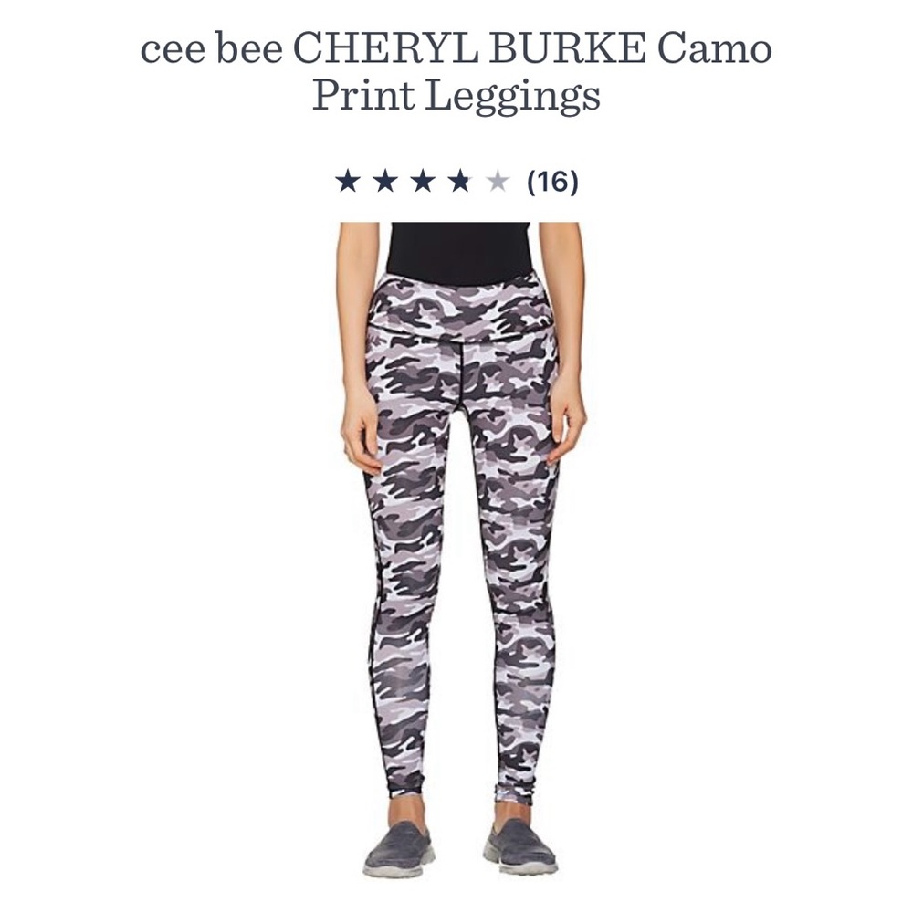 Brand New w/o tags Cee Bee Cheryl Burke Camo Print Leggings - Size XL